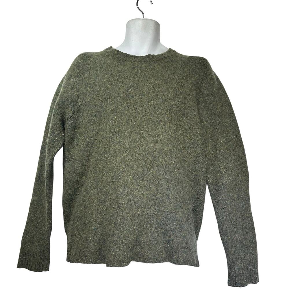 mollusk surf shop green speckled pullover Wool Alpaca Long Sleeve sweater XL